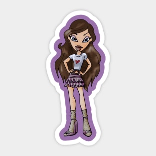 Kid girl pretty sassy look Kids & Teens Sticker